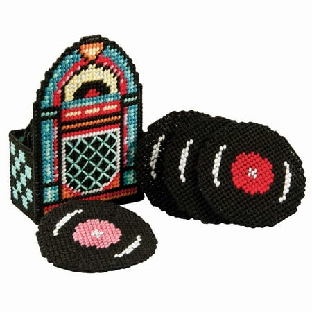 Roll Coaster - Herrschners® Rock & Roll Coasters With Holder Plastic Canvas Kit