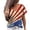 Sky Blue, variant on Conairie 4th of July Shirts Women American Falg Print V Neck Short Sleeve Patriotic T Shirt Relaxed Fit Holiday Commemorative Tops L