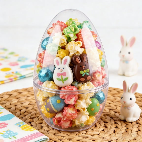 10 Inch Clear Easter Eggs Easter Eggs Large Fillable Transparent Easter Eggs Empty For Egg Easter Food Storage Easter Decorations 11.8"X7.9" Home Decor