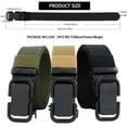 thumbnail image 6 of KANASTAL 3 Pack Nylon Canvas Belt Webbing for Men Women Outdoor Web Belt (Black, Green, Brown), 6 of 6