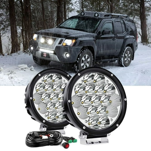 Nilight 2Pcs 7inch 85W Led Driving Light 10200LM IP68 Spot Flood Combo Round Built-in EMC Offroad Lights with 14AWG DT Connector Wiring Harness Kit for Truck ATV UTV SUV