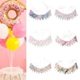 thumbnail image 3 of Cartoon Print Fabric Bunting 12 Pennant Flags Wedding Party Decoration Banner, 3 of 5