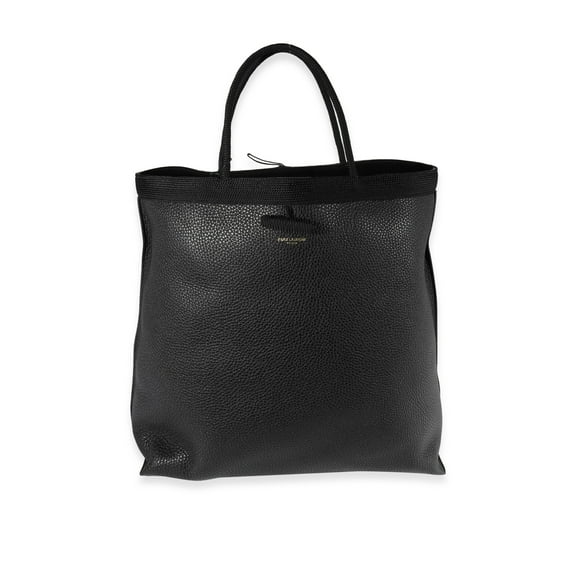 Pre-Owned Saint Laurent Black Grained Leather Passamaneria Patti Tote