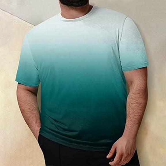 Krdevn Men's T Shirt Plus Size Comfortable Soft Plus Size T Shirt Top Short Sleeve,3XL