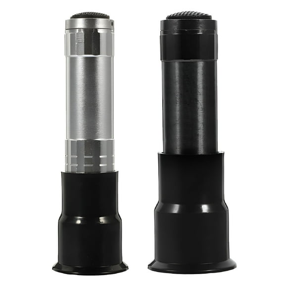 HIBIBUD 2Pcs Portable High Brightness LED Egg Candler for Chicken Duck and Goose Eggs Handheld Candling Light Black and Silver