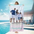 thumbnail image 2 of Personalized Custom Beach Towels with Picture Logo Photo Names Customized Pool Travel Towel for Kids Adults Women Men 30" X 60", 2 of 5
