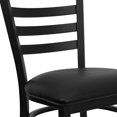 thumbnail image 3 of Flash Furniture Hercules Series Ladder Back Metal Dining Chair for Restaurants, Black, 3 of 13