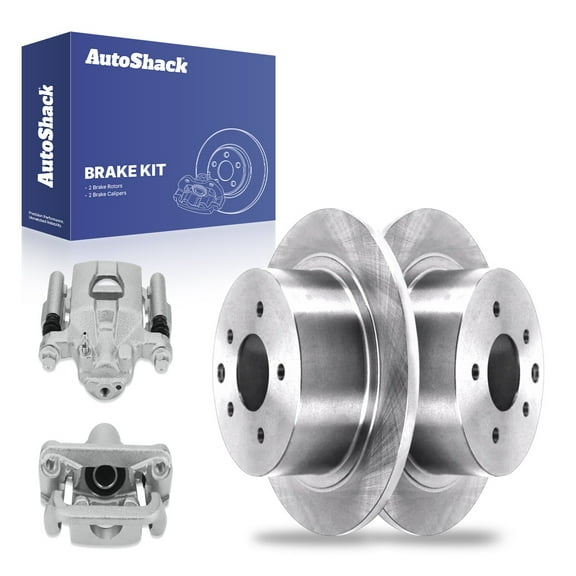 AutoShack Rear Brake Rotors Calipers | Replacement for 2007-2019 Nissan Sentra 2011-2017 Juke 1.6L 1.8L 2.5L AWD FWD | 4-PC Brake Kit