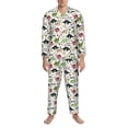thumbnail image 3 of Sikiie Dinosaur Mens Pajama Set, Soft Warm Long Sleeve Sleepwear, Cozy Button-Down Pjs for Men-Medium, 3 of 7