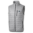 thumbnail image 2 of Men's Cutter & Buck Gray Florida Gators Big & Tall Rainier PrimaLoft Eco Full-Zip Puffer Vest, 2 of 3