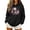 Black, variant on Juebong fashion Women's Graphic Halloween Hoodie Drawstring Solid Color Long Sleeve Sweatshirt Oversized Kangaroo Pocket Hooded Pullover Casual Fall Retro Floral Skull Square Frame Printed Outwear