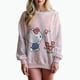 thumbnail image 1 of Sudadera con capucha informal holgada con estampado de Hello Kitty y grafiti de manga larga para mujer, primavera otoño 2024, sudaderas de cuello redondo de longitud media para mujer, 1 of 1