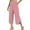 Pink, variant on Hueook Womens Capri Pants for Women Womens Golf Pants Women's Summer Solid Color Casual High Waisted Side Pockets Wide Leg Split Hem Cropped Pants Gray M
