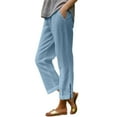thumbnail image 1 of Pantalones casuales de pierna recta para mujer: cómodos pantalones para el día a día, las vacaciones y el senderismo, 1 of 8