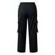 thumbnail image 5 of Pantalones de trabajo de cintura alta con bolsillos para mujer - 55 % algodón/45 % poliéster, cierre con botones, pierna recta, aptos para la oficina/uso diario, 5 of 5