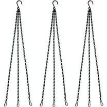 Benvo 24 inch Long Hanging Chains for Plants Flower Pot Basket Chains 3 Point Replacement Chain Hangers for Lanterns, Bird Feeders, Planters and Other Ornaments (Pack of 3)