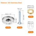 thumbnail image 2 of Uxcell 12 Pack Screw Covers Caps, 304 Stainless Steel Mirror Screws, 30mm Dia, Silver, 2 of 7