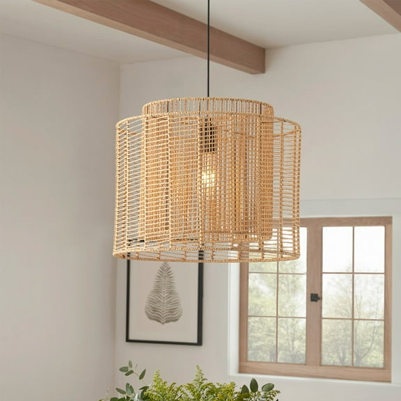 Modern Farmhouse Ceiling Hanging Lighting Fixture, Boho Minimalist Pendant Light for Living Room Hallway Bedroom
