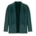 thumbnail image 4 of Blazer Jacket for Women Zpanxa Women's Casual Long Sleeve Jacket, Lapel Button Slim Work Office Blazer Jacket, Casual Open Front Work Office Outerwear Green 3XL, 4 of 4