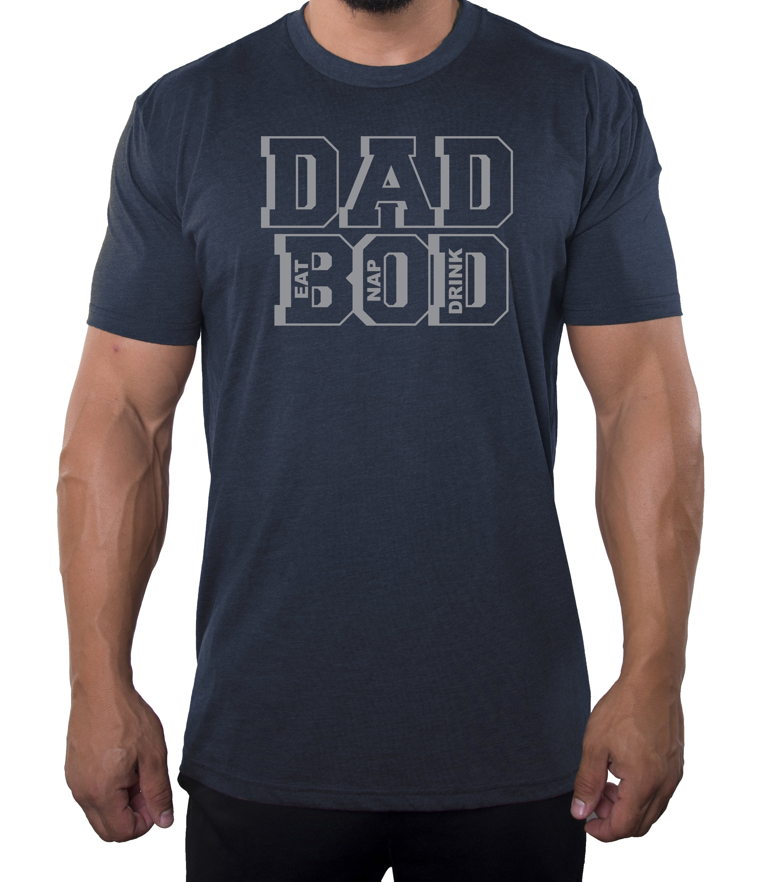Dad Bod Shirts, Funny Dad Working on My dad Bod Graphic T-shirt - Black MH200DAD S28 4XL - Walmart.com
