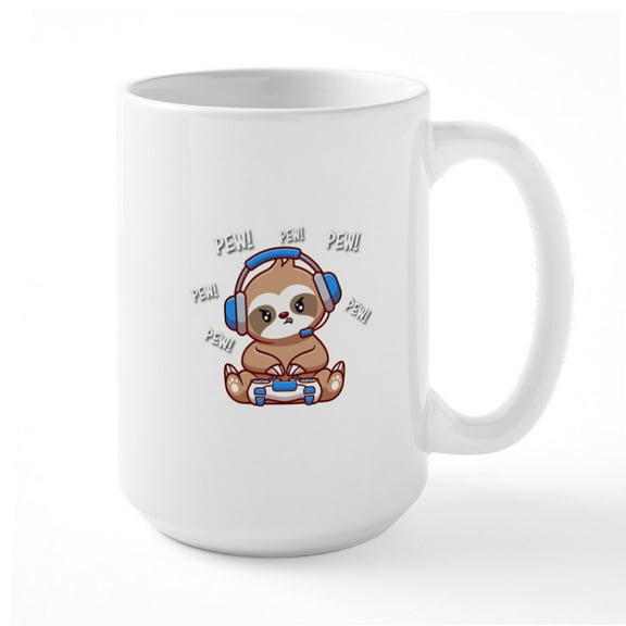CafePress - Sloth Mugs - 15 oz Ceramic Large White Novelty Mug