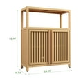 thumbnail image 5 of Large Capacity Bamboo Storage Cabinet Furniture: Natural & Stylish Shelving for Bathroom, Living Room & More, 5 of 8