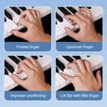 thumbnail image 4 of Dispositivo Orthótico de la Mano de Piano, Silicona Blanca Suave 1 Par de Dispositivos Corrector de Manual para piano para el Aprendizaje de Piano para la Mano Derecha, 4 of 7