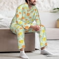 thumbnail image 7 of Yiaed Tree Palms Lemon Print Men’s Pajamas Set - Long Sleeve Button Down Sleep Shirt and Pajama Bottoms Sleepwear Set Mens Pjs Sets Men's Pajama Bottoms-X-Large, 7 of 7