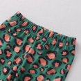 thumbnail image 3 of Kids Girl Pants Wide-Leg Trousers Leopard Ruffle Bell Bottoms, 3 of 5