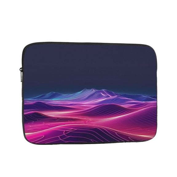 Laptop Sleeve Bag Compatible For iPad MacBook Air Pro Tablet Computer PC notebook Protective Fit in 10/12/13/14/15/16/17 inch Size Cyber Neon Mountains (6)