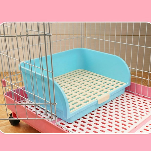 Rabbit Litter Bedding Box Cage Potty Pet Pan for Ferret Blue