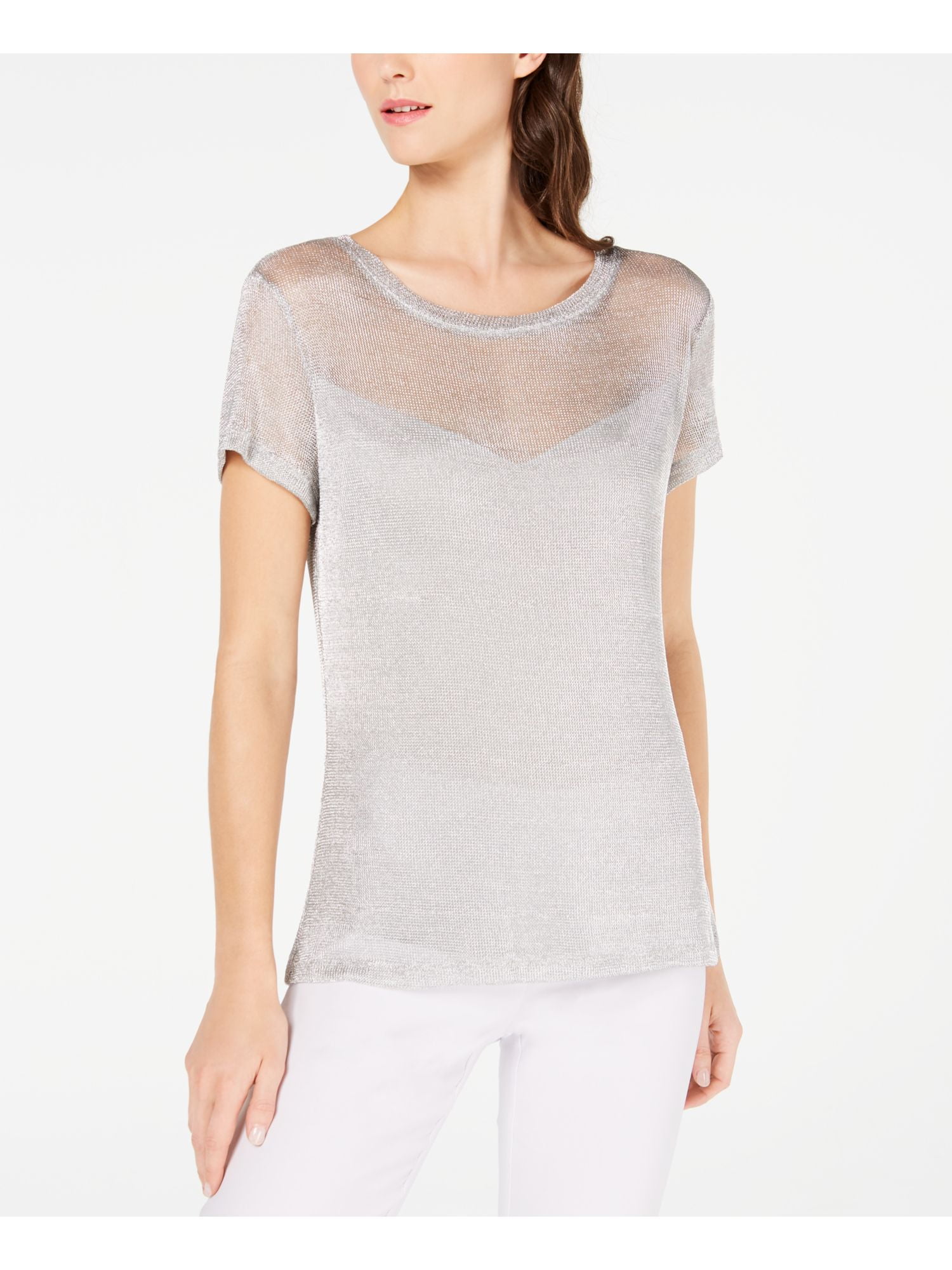 macys silver top