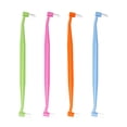 thumbnail image 2 of Cepillo de dientes de ortodoncia de doble cabezal, cabezal de haz único, cepillo interdental de cabeza plana y puntiaguda pequeña, cepillo de cerdas suaves para limpieza de muelas del juicio, cepillo, 2 of 3