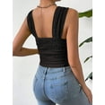 thumbnail image 3 of IWEMEK Women Tank Tops Pack of 2 Black Square Neck Summer Sleeveless Crop Tops Going Out Basic Solid White Fitting Shirt, 3 of 8