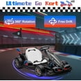 thumbnail image 5 of Akaber Electric Go Kart with Adjustable Seat, 24V 9AH Drift Kart with Dual 200W Motors, Crazy Go Cart for Kids Ages 6-12, Licensed BMW, LED Lights, Drift Mode and 2 Speed(Grey), 5 of 9