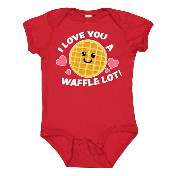 Inktastic I Love You a Waffle Lot with Cute Happy Waffle Boys or Girls Baby Bodysuit