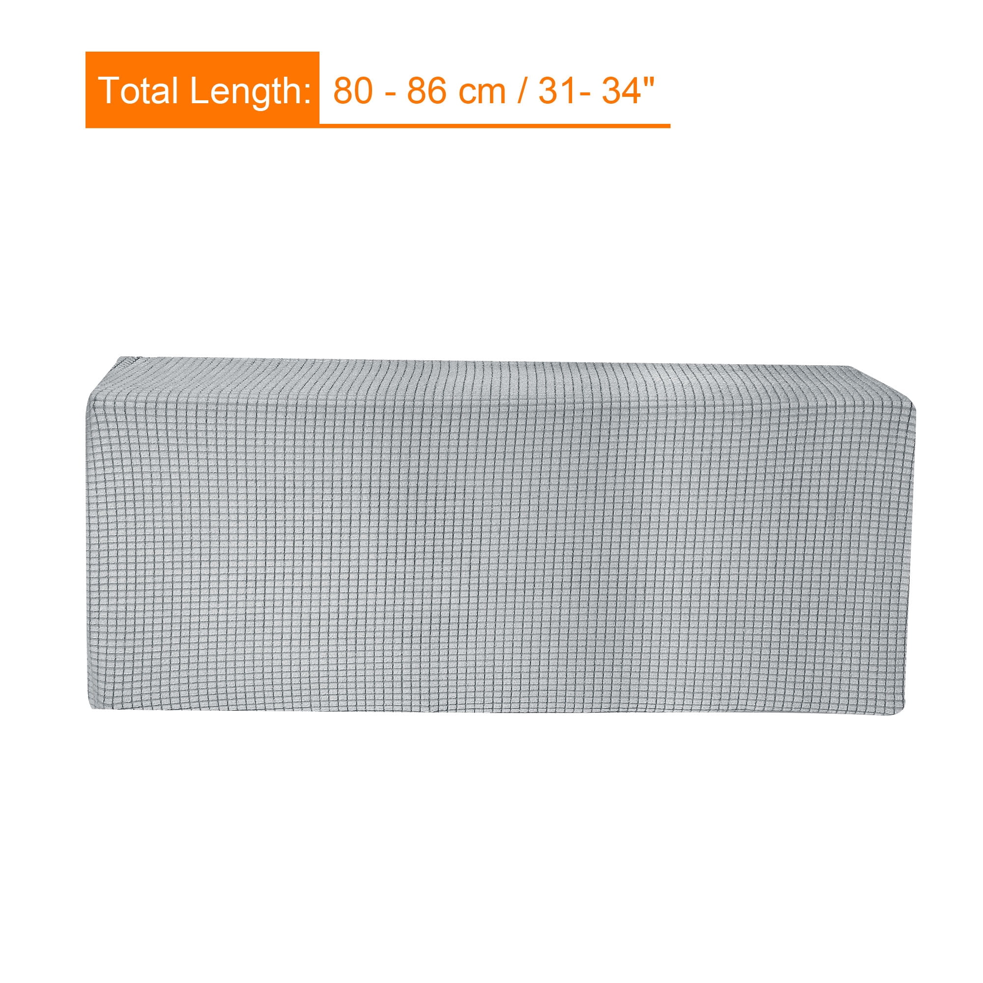 Unique Bargains Air Conditioner Cover Knitted Elastic Cloth Dustproof 80-86cm Gray