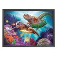 thumbnail image 2 of Peggybuy Stamped Canvas Kit DIY Cross Stitch Print Sea Turtle 11CT Needlework (C), 2 of 9