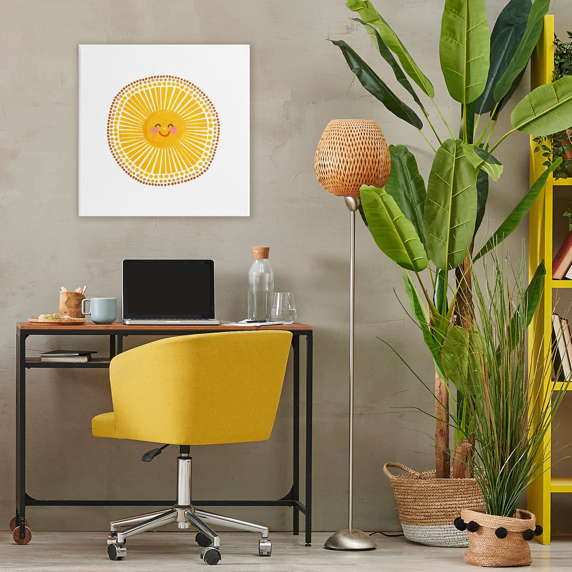 Stupell Industries Yellow Sun's Smile Canvas Wall Art, design by Katherine Herrell Studio