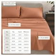 thumbnail image 3 of Cotton Heathered Melange Jersey Knit Bed Sheet Set (Twin / Twin XL, Terracotta), 3 of 7