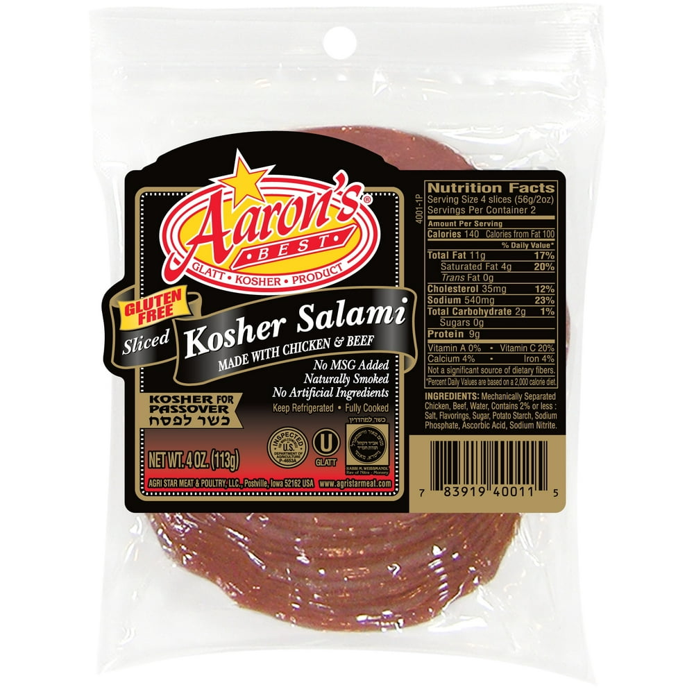 Shor Habor Sliced Kosher Salami, 4 Oz.