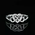 thumbnail image 2 of K-KED Charm Heart Cut Cubic Zircon 925 Silver Ring Women Anniversary Ring Sz 6-10-Red-10, 2 of 8