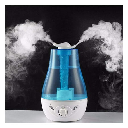 WALFRONT 3L Ultrasonic Air Humidifier Double Spray Essential Oil Diffuser Home Office Room LED Light Cool Mist Maker Air Purifier US (Best Air Purifier For Office)
