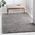 thumbnail image 1 of Unique Loom 3151289 3 ft. 3 in. x 3 ft. 3 in. Solid Shag Square Rug, Cloud Gray, 1 of 15