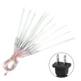 thumbnail image 1 of Decoración para bodas y fiestas al aire libre, enchufe estadounidense, luces LED de lluvia de meteoritos de 110 V de color blanco puro, 1 of 8