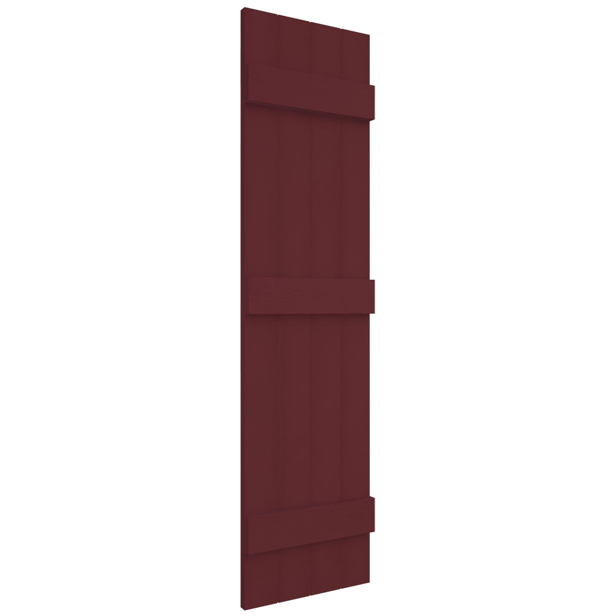 14"W x 59"H Mid-America Vinyl, Standard Size Four Board Joined Shutters, w/Installation Shutter-Lok's & Matching Screws, 078 - Wineberry