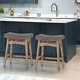 thumbnail image 2 of Sophia & William 24" Counter Height Bar Stools Saddle Bar Stools-Set of 2-Gray, 2 of 5