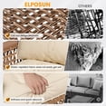 thumbnail image 4 of ELPOSUN 5-Piece Patio Furniture Set, All-Weather Open-Weave Wicker Outdoor Conversation Set, Thick Waterproof Cushions, for Garden and Backyard, Yellow & White, 4 of 10