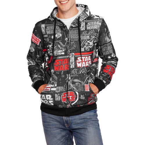 star wars zip up hoodie mens