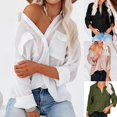 thumbnail image 2 of EFINNY Women's Long Sleeve Button Up Shirts Casual Classic Work Office Blouse Turn Down Collar Top Shirt With Pockets, 2 of 7